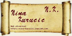 Nina Kurucić vizit kartica
